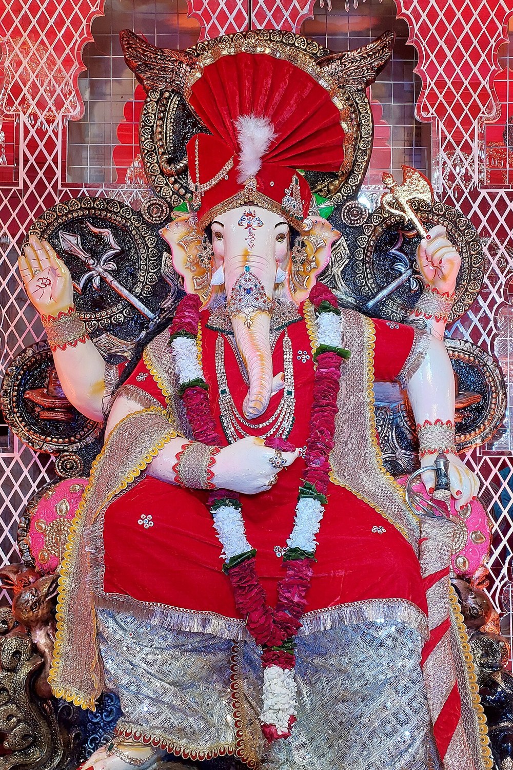 Ganesha, decorated for Ganesh Chaturthi